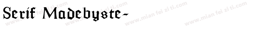 Serif Madebyste字体转换